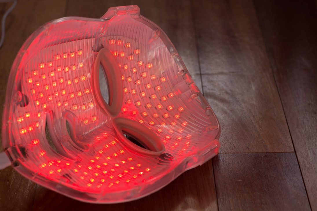 LED light therapy skin mask lights