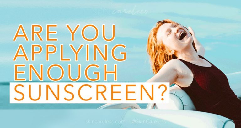 Are you applying enough sunscreen?